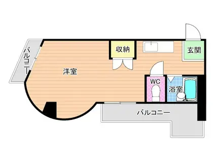 K-2西小倉(ワンルーム/10階)の間取り写真