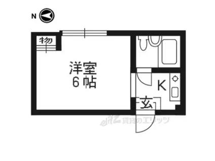 ハイツ山下(1K/4階)の間取り写真