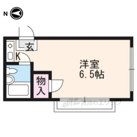 ハイツ西賀茂(ワンルーム/2階)の間取り写真