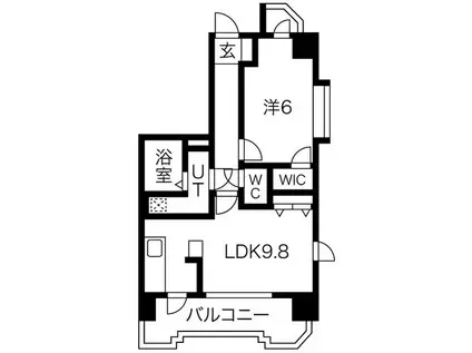 サンヴァーリオ新田駅前VI(1LDK/8階)の間取り写真
