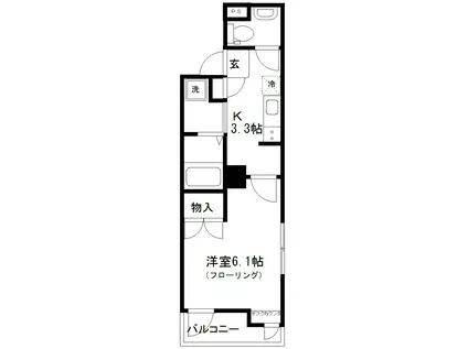 エリーズメゾン(1K/2階)の間取り写真