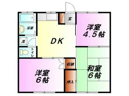 和光ハイツ(3DK/2階)の間取り写真