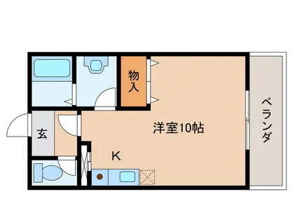 静清第1ハイツ(ワンルーム/1階)の間取り写真