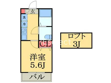 クオリティハイツ幕張本郷(1K/2階)の間取り写真