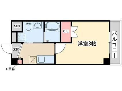 エスフォート江坂リベルツ(1K/5階)の間取り写真