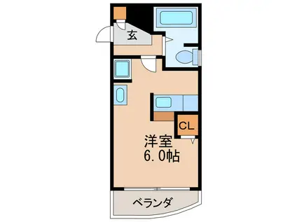第5七福ビル(ワンルーム/3階)の間取り写真