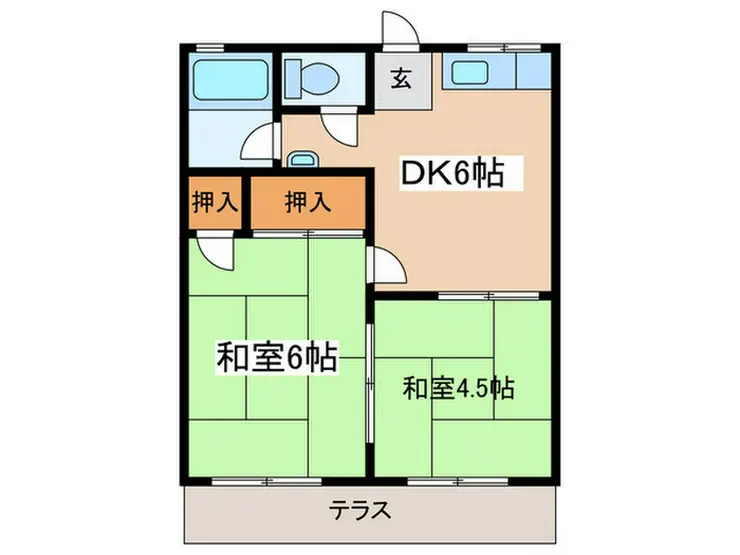 サンハイツ 1階階 間取り