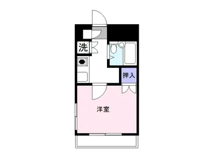 ワコーレ東村山(1K/2階)の間取り写真