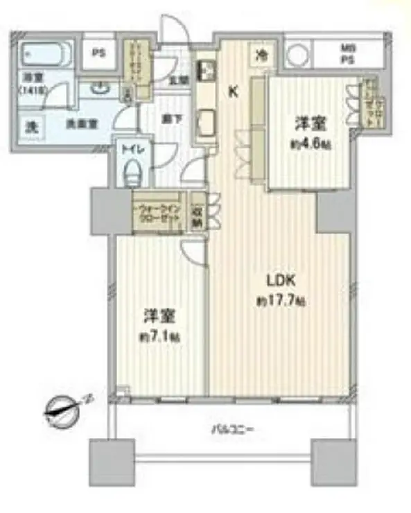 ザ・パークハウス西新宿タワー60 58階階 間取り