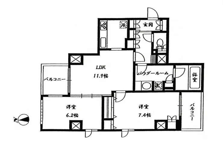 東新宿レジデンシャルタワー 8階階 間取り