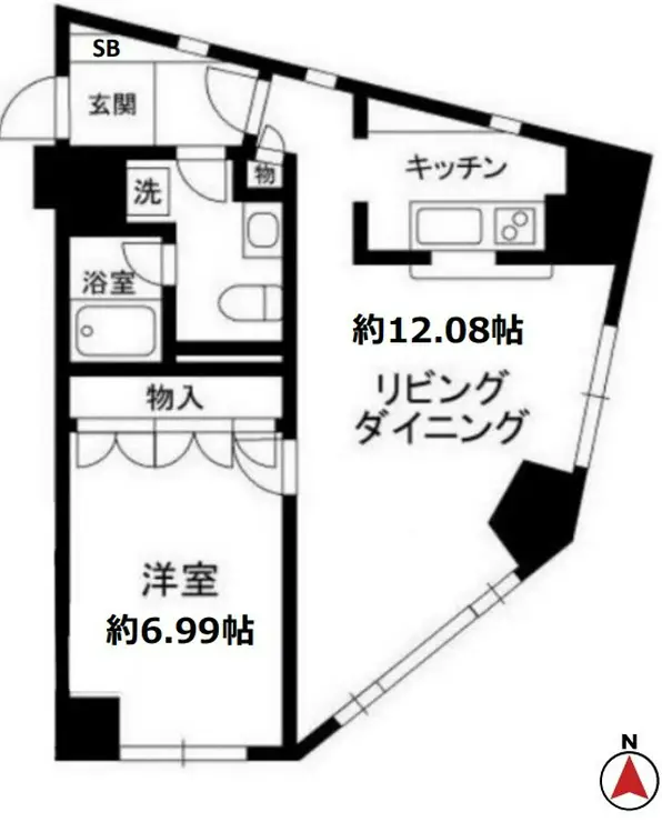 麻布十番ハイツ 4階階 間取り