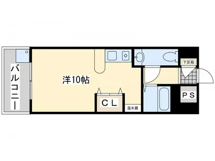 ウイングコア高須(ワンルーム/4階)の間取り写真