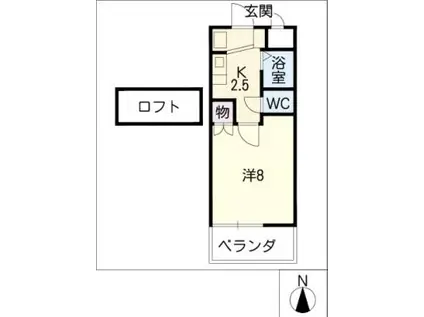 幸希ビル(1K/4階)の間取り写真