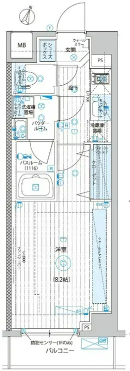 フュージョナル北赤羽DUE 1階階 間取り