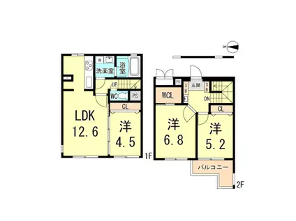 RA-ASHIYA(3LDK/2階)の間取り写真