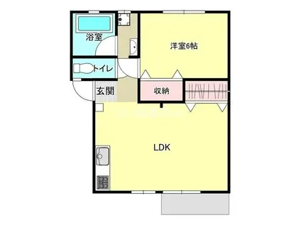 オリエンタルハイツ(1LDK/1階)の間取り写真