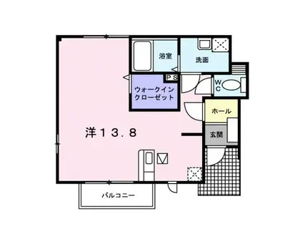 パストラル御幸(ワンルーム/1階)の間取り写真