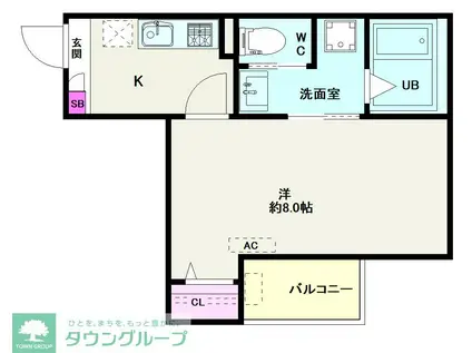 JACK SHINSHIRAOKA(1K/3階)の間取り写真