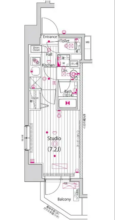 ガーラ・グランディ横濱関内 11階階 間取り
