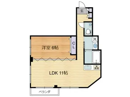 チェリーブロッサム(1LDK/2階)の間取り写真