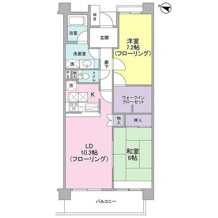 セレーノ武蔵中原 6階階 間取り