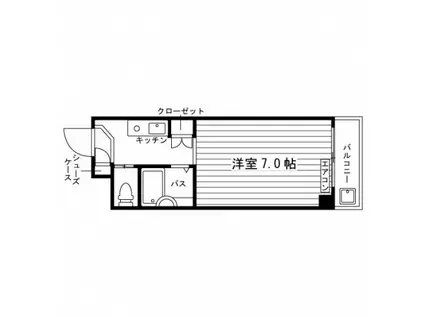コーラルウェイうきはし(1K/2階)の間取り写真