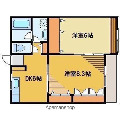 グレイス藤浪A棟(2DK/2階)の間取り写真