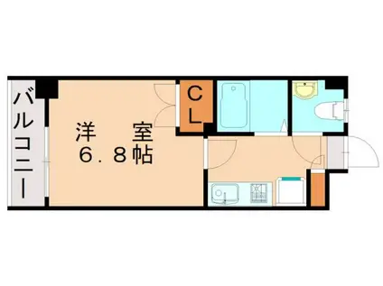 コンドミニアム高宮通弐番館(1K/6階)の間取り写真