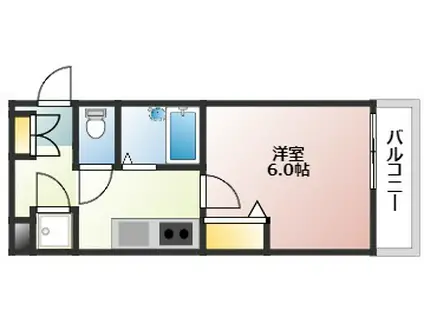 観音町ビル(1K/8階)の間取り写真