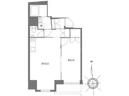 シティーウォーク練馬(1LDK/8階)の間取り写真