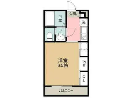 パークサイド諏訪(1K/2階)の間取り写真