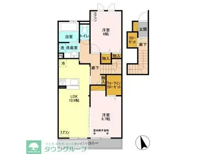 シャインアイリス II(2LDK/2階)の間取り写真