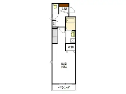 セイリュウ・UN(1K/3階)の間取り写真