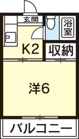 キャッスル85(1K/2階)の間取り写真