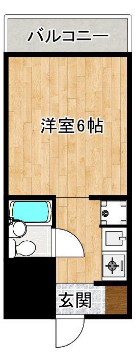 クリーンハイツ(ワンルーム/3階)の間取り写真