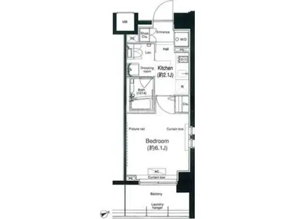 プラウドフラット鶴見II(1K/4階)の間取り写真