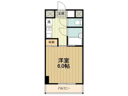 エスパシオ(1K/4階)の間取り写真