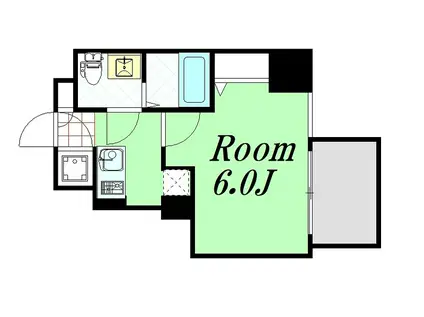 エスリード江坂グランツ(1K/3階)の間取り写真