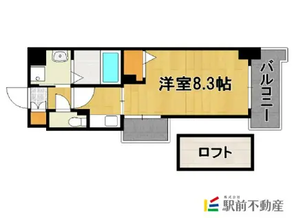 ラフォーレ天神南(1K/5階)の間取り写真