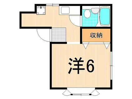 リオナコーポ(1K/2階)の間取り写真