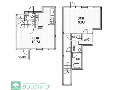 アーバンフラッツ目黒本町(1LDK/1階)の間取り写真