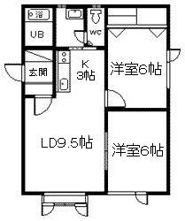 MS・LIEBREIZ(2LDK/1階)の間取り写真