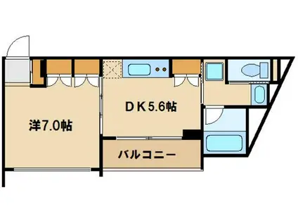 RAFFINO TAMAGAW(1DK/6階)の間取り写真