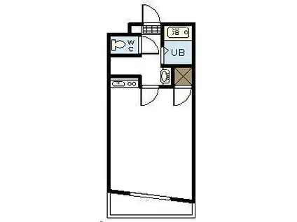 ハイツひまわり(ワンルーム/4階)の間取り写真