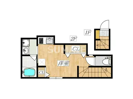 FAIR北小岩 B(ワンルーム/2階)の間取り写真