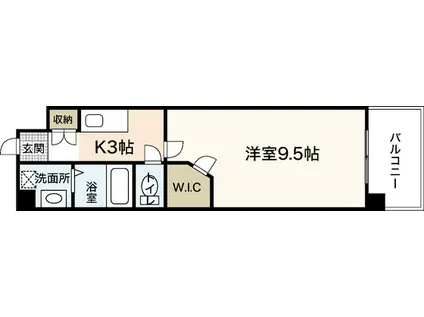 ロアール横川参番館(1K/10階)の間取り写真