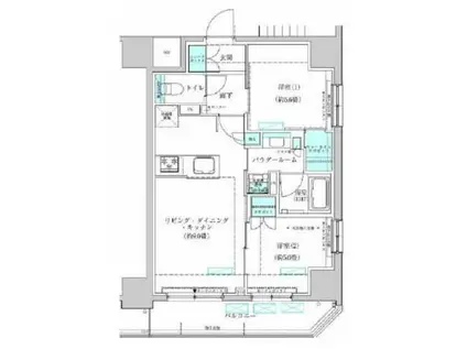 ヴィークブライト蔵前(2LDK/5階)の間取り写真