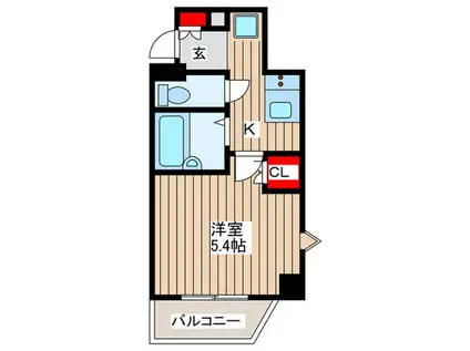 CLAREGRACE松戸(1K/3階)の間取り写真