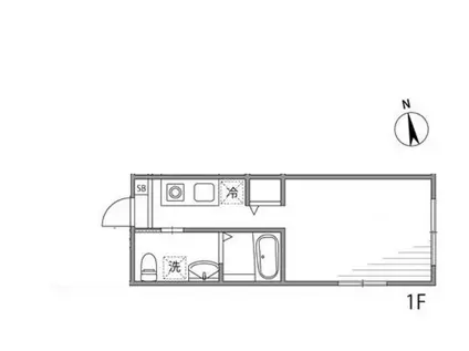 ファブール蒲田(ワンルーム/1階)の間取り写真