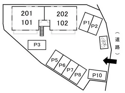 グラン・シエル(2LDK/2階)の間取り写真